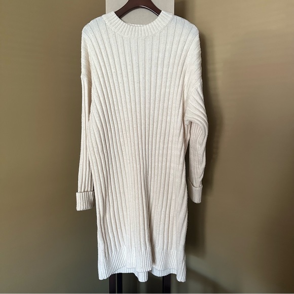 Oversized Cream Sweater Dress - Picture 2 of 8